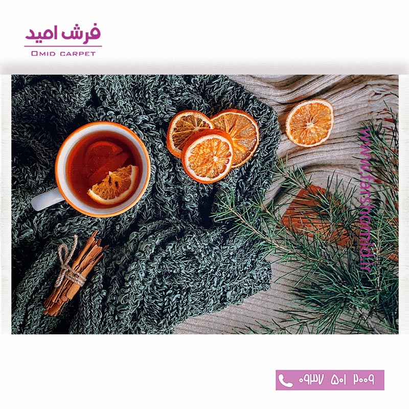 فرش ماشینی آشپزخانه  700 شانه طرح چای 1014۱3 کلاریس محتشم