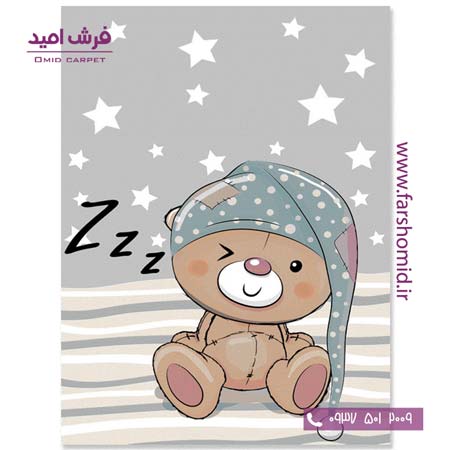 فرش کودک کلکسیون سیلور کد ۳۴2۴۳۰ آبی فرش آسایش