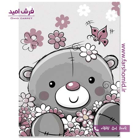 فرش کودک کلکسیون سیلور کد ۳۴2۴۳۱ صورتی فرش آسایش