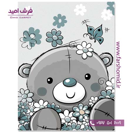 فرش کودک کلکسیون سیلور کد ۳۴2۴۳۱ آبی فرش آسایش