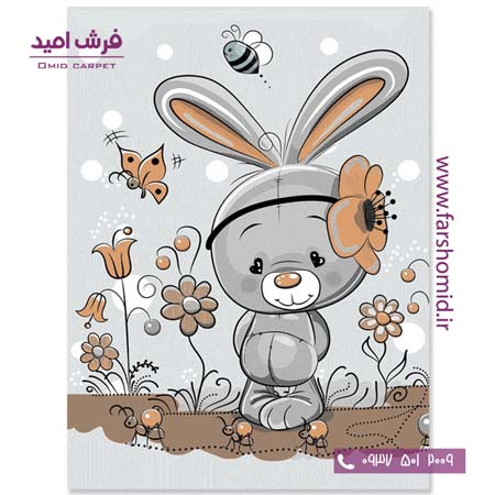 فرش کودک کلکسیون سیلور کد ۳۴2۴۳۴ نارنجی فرش آسایش