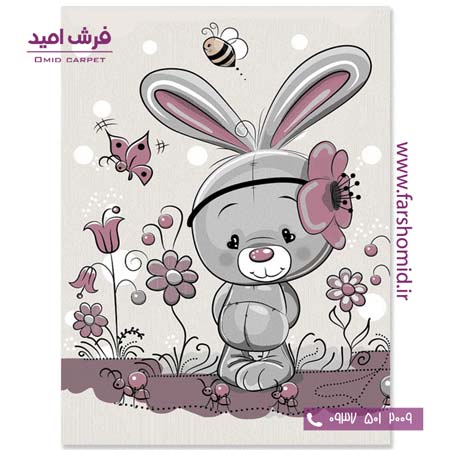 فرش کودک کلکسیون سیلور کد ۳۴2۴۳۴ صورتی فرش آسایش