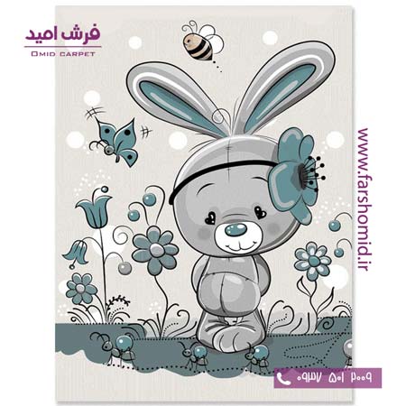 فرش کودک کلکسیون سیلور کد ۳۴2۴۳۴ آبی فرش آسایش