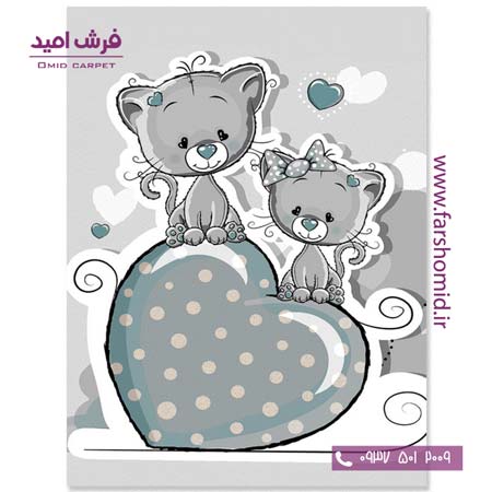 فرش کودک کلکسیون سیلور کد ۳۴2۴۳۵ آبی فرش آسایش