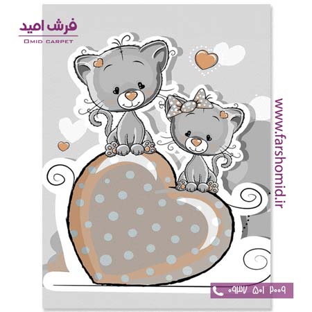 فرش کودک کلکسیون سیلور کد ۳۴2۴۳۵ نارنجی فرش آسایش