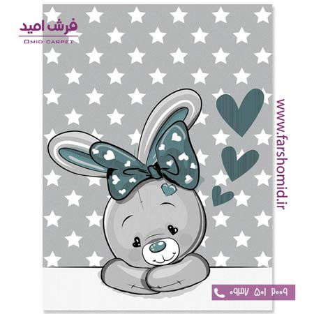 فرش کودک کلکسیون سیلور کد ۳۴2۴۴۰ آبی فرش آسایش