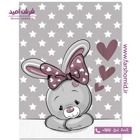 فرش کودک کلکسیون سیلور کد ۳۴2۴۴۰ صورتی فرش آسایش