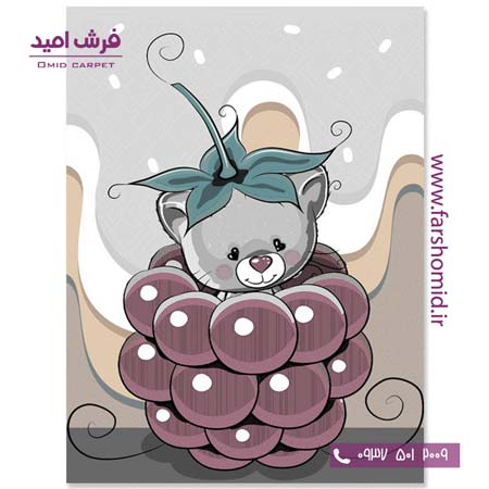 فرش کودک کلکسیون سیلور کد ۳۴2۴۴۱ بنفش فرش آسایش