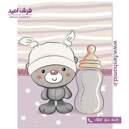 فرش کودک کلکسیون سیلور کد ۳۴2۴۴۹ صورتی فرش آسایش