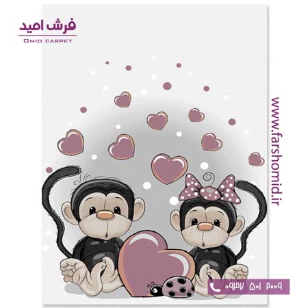 فرش کودک کلکسیون سیلور کد ۳۴2۴۵۰ صورتی فرش آسایش