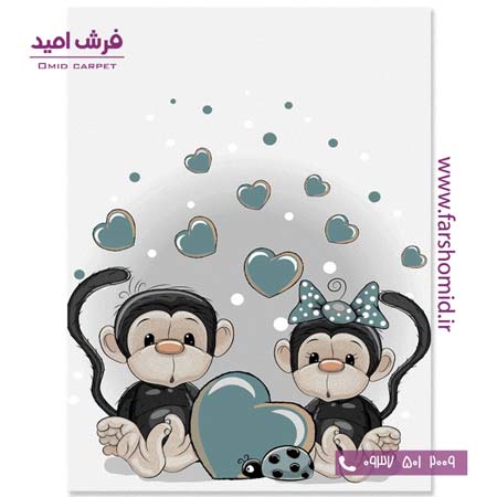 فرش کودک کلکسیون سیلور کد ۳۴2۴۵۰ آبی فرش آسایش