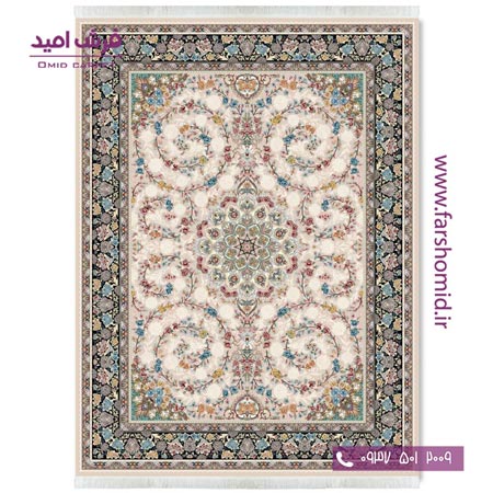 فرش ماشینی 700 شانه ۸ رنگ اصل صبا بژ قالی کشمیر