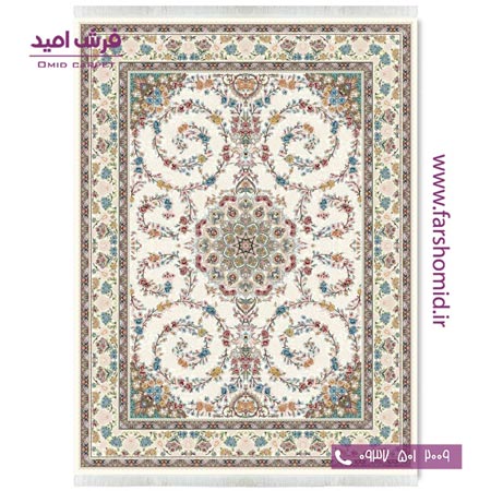 فرش ماشینی 700 شانه ۸ رنگ اصل صبا کرم قالی کشمیر