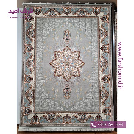 فرش ماشینی 700 شانه 10 رنگ اصل هیوا الماسی قالی کشمیر