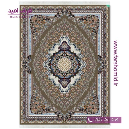فرش ماشینی 700 شانه 10 رنگ اصل سایه نسکافه ای قالی کشمیر
