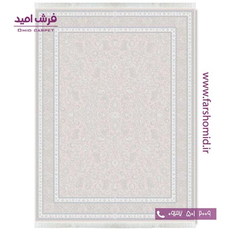 فرش ماشینی 1200 شانه گلبرجسته افشان امپراتور بژ قالی کشمیر