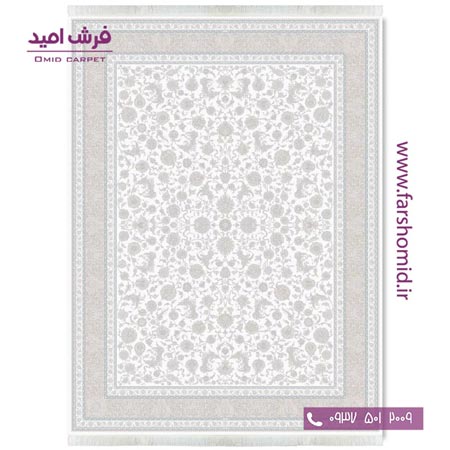 فرش ماشینی 1200 شانه گلبرجسته افشان امپراتور کرم قالی کشمیر