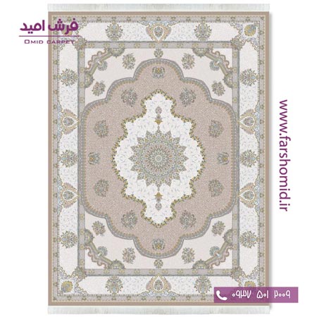 فرش ماشینی 1200 شانه گلبرجسته پارسینه گردویی قالی کشمیر