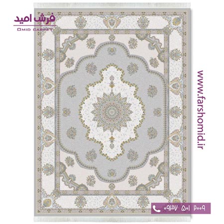 فرش ماشینی 1200 شانه گلبرجسته پارسینه الماسی قالی کشمیر