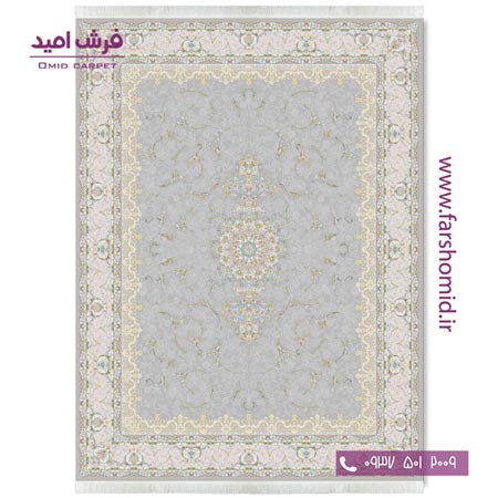 فرش ماشینی 1200 شانه گلبرجسته افشان رستاک الماسی قالی کشمیر