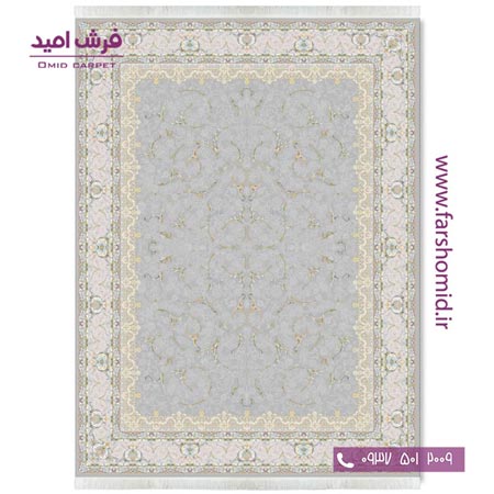 فرش ماشینی 1200 شانه گلبرجسته افشان تک الماسی قالی کشمیر