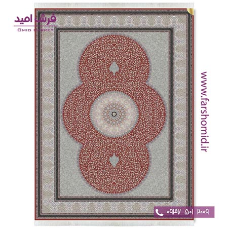 فرش ماشینی 1200 شانه 8 رنگ الماس روناسی قالی کشمیر