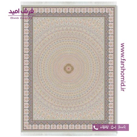 فرش ماشینی 1200 شانه 8 رنگ افشان گنبد الماسی قالی کشمیر