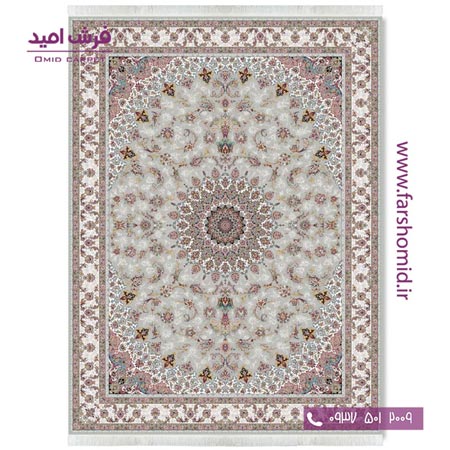 فرش ماشینی 1200 شانه 8 رنگ اصفهان الماسی قالی کشمیر