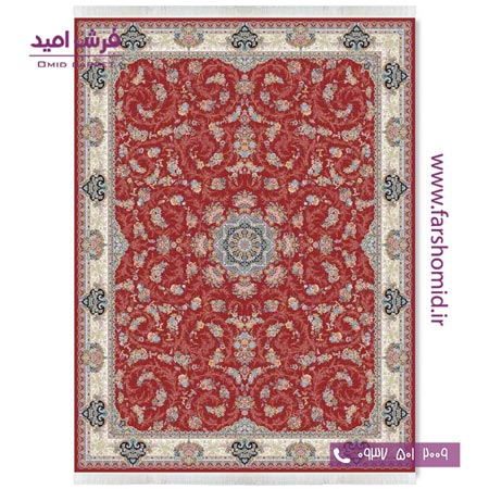 فرش ماشینی 1200 شانه 8 رنگ ماهرو روناسی قالی کشمیر