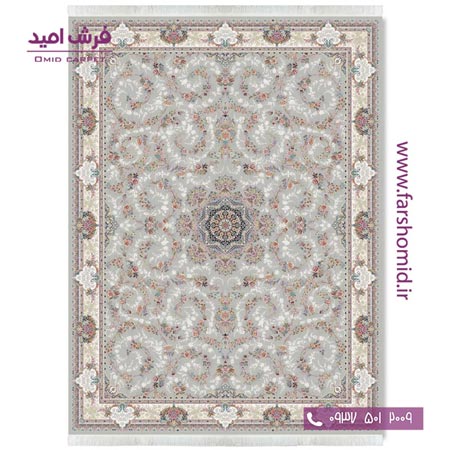 فرش ماشینی 1200 شانه 8 رنگ ماهرو الماسی قالی کشمیر