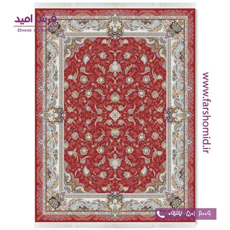 فرش ماشینی 1200 شانه 8 رنگ افشان سحر روناسی قالی کشمیر