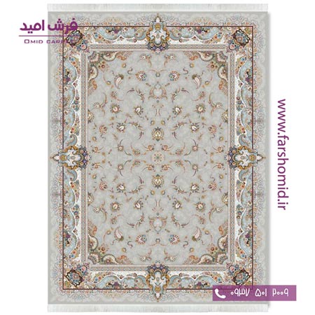 1200 شانه 8 رنگ افشان سحر الماسی قالی کشمیر