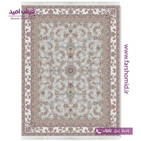 فرش ماشینی 1200 شانه 8 رنگ افشان شاه نشین الماسی قالی کشمیر