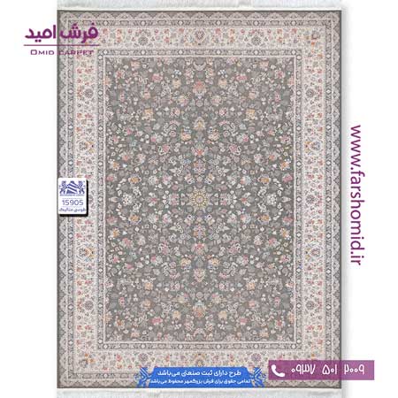 فرش ماشینی 1500 شانه 8 رنگ افشان کد 1590۵ متالیک فرش بزرگمهر