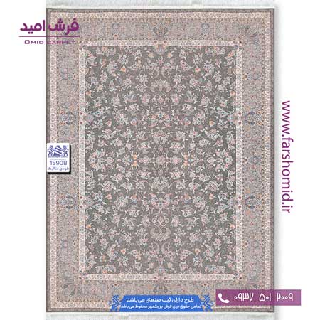 فرش ماشینی 1500 شانه 8 رنگ افشان کد 15908 متالیک فرش بزرگمهر