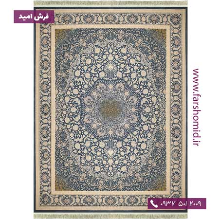 فرش ماشینی 1200 شانه 8 رنگ برجسته اصفهان طرح 20۵04 اطلسی آرشام