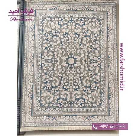 فرش ماشینی 1200 شانه 8 رنگ برجسته افشان ماهور طرح 20۸0۲ متالیک آرشام