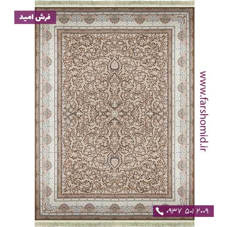 فرش ماشینی 1000 شانه 8 رنگ طرح 101۳02 افشان شکلاتی آرشام