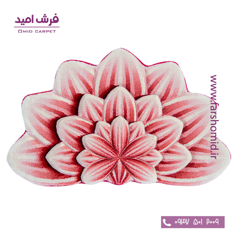 پادری نیم دایره گل قاصدک قرمز زرباف