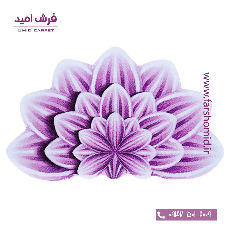 پادری نیم دایره گل قاصدکک یاسی زرباف