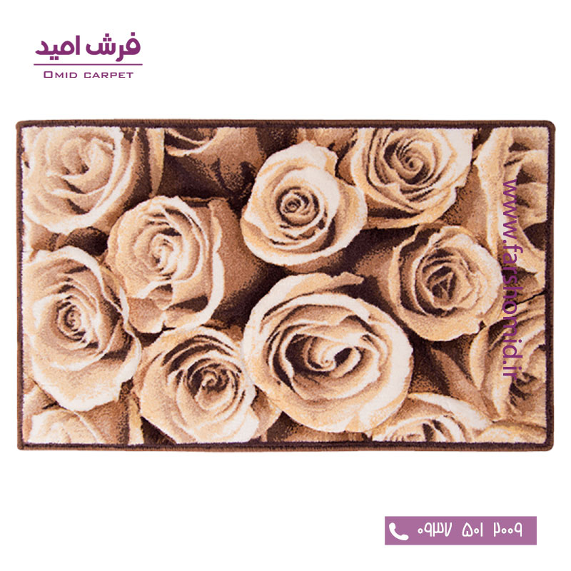 پادری سه بعدی غنچه رز شکلاتی زرباف