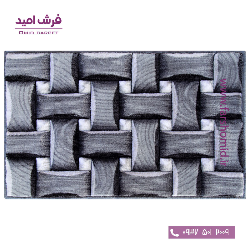 پادری سه بعدی پارکت طوسی زرباف