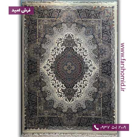 یک تخته 12 متری فرش ماشینی 700 شانه ۸ رنگ شاهپسند کرم فرش هستی