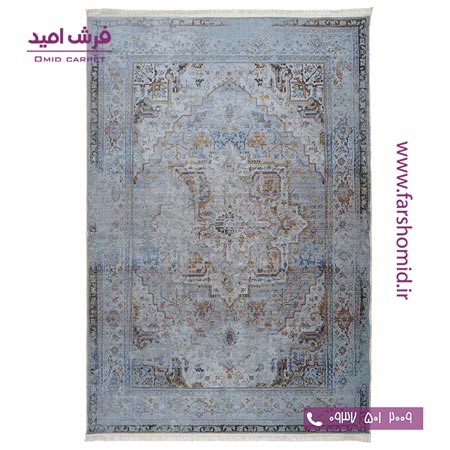 فرش 700 شانه کلکسیون آنتیک طرح 100618 طوسی کلاریس محتشم