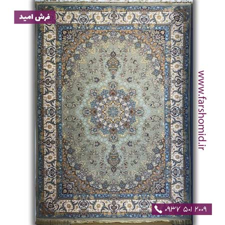 یک تخته 9 متری فرش ماشینی 1200 شانه 10 رنگ ماهک فیلی فرش آریایی کاشان