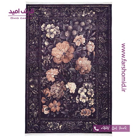 فرش 700 شانه طرح 100612 بنفش کلاریس محتشم