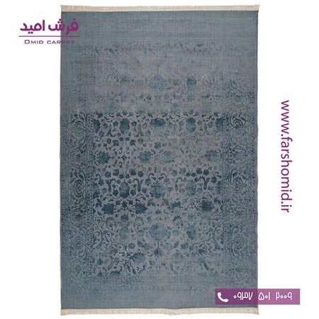 فرش 700 شانه طرح 100603 آبی کربنی کلاریس محتشم
