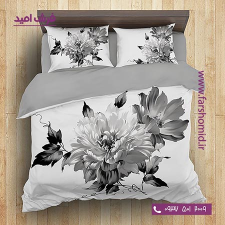 سرویس لحاف روتختی 6 تکه دو نفره اولدوز طرح گل کد 20101