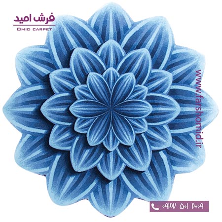 پادری دایره قطر ۱ متر رز قاصدک آبی زرباف