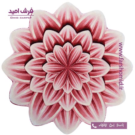 پادری دایره قطر ۱ متر رز قاصدک قرمز زرباف